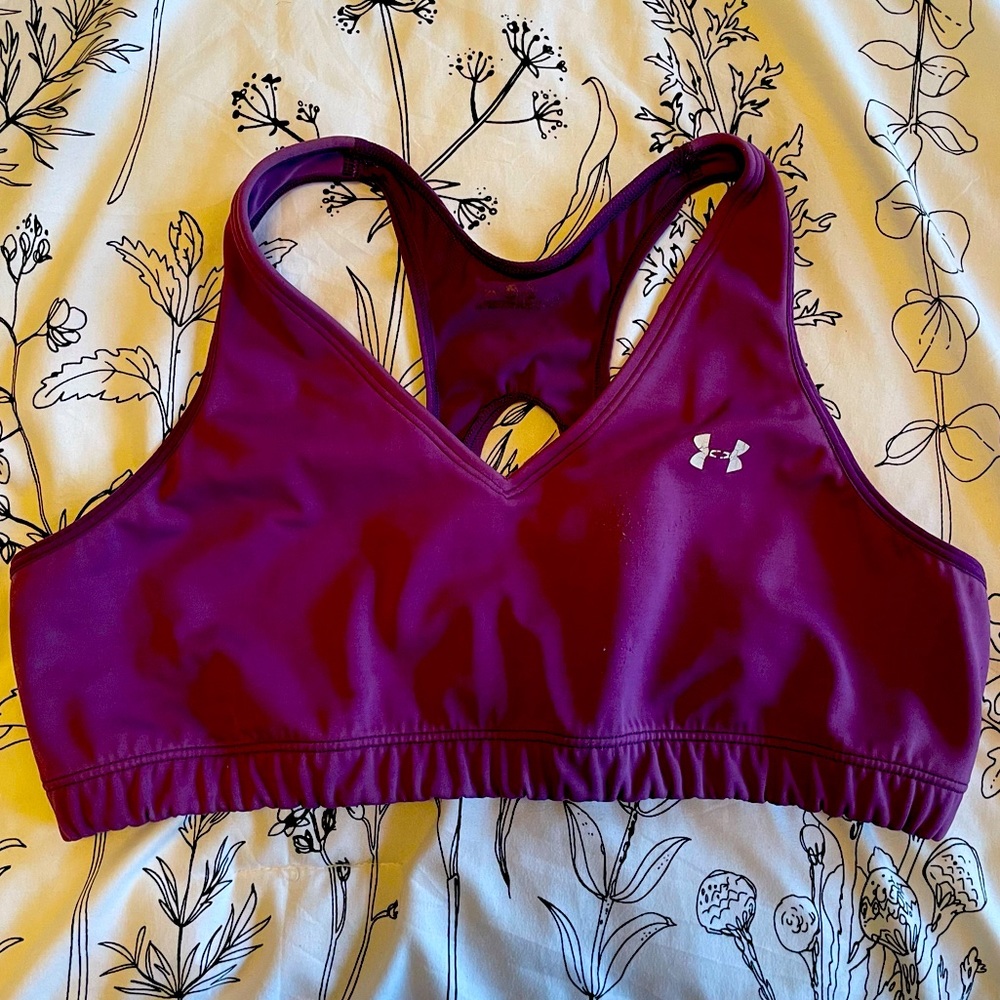 Under Armour Purple Sports Bra - size L